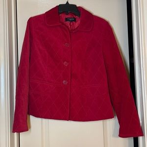 Talbots Red Quilted Peacoat Jacket 6P